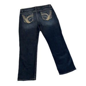 Apt. 9 Embellished Jeans, Size 12, Blue Denim.